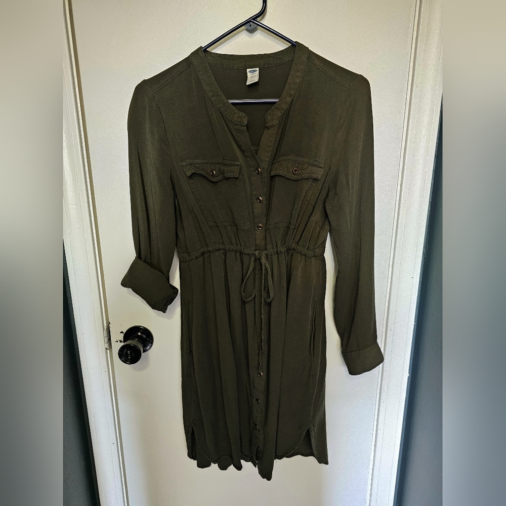 Old Navy button up drawstring dress